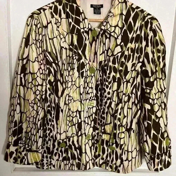 Vintage Bob Mackie Linen Studio Jacket in fabulous Print Size  12 - Picture 6 of 10